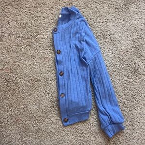Periwinkle blue sweater button down